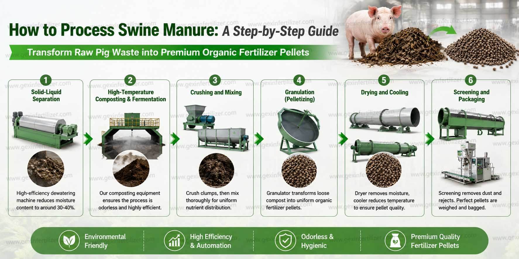 pig manure fertilizer production process